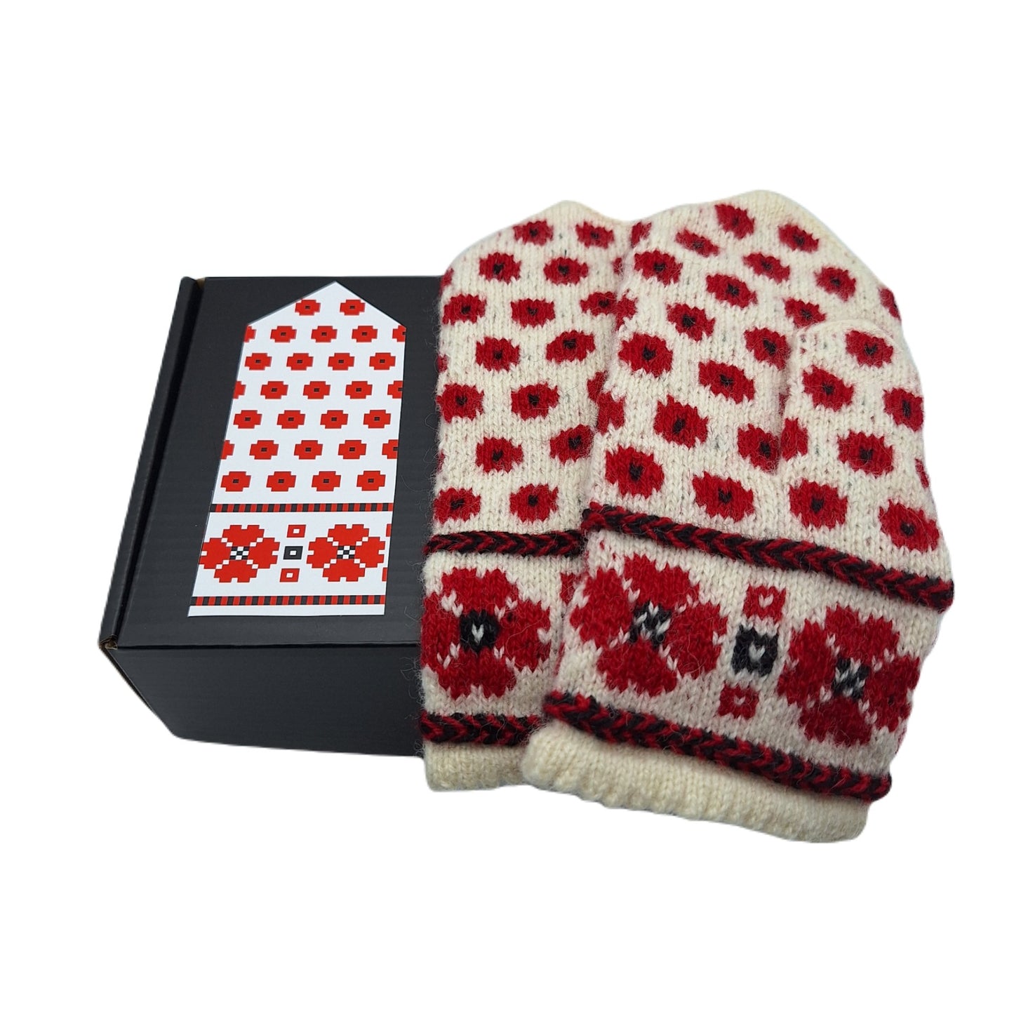 "POPPIES" MITTENS KNITTING KIT