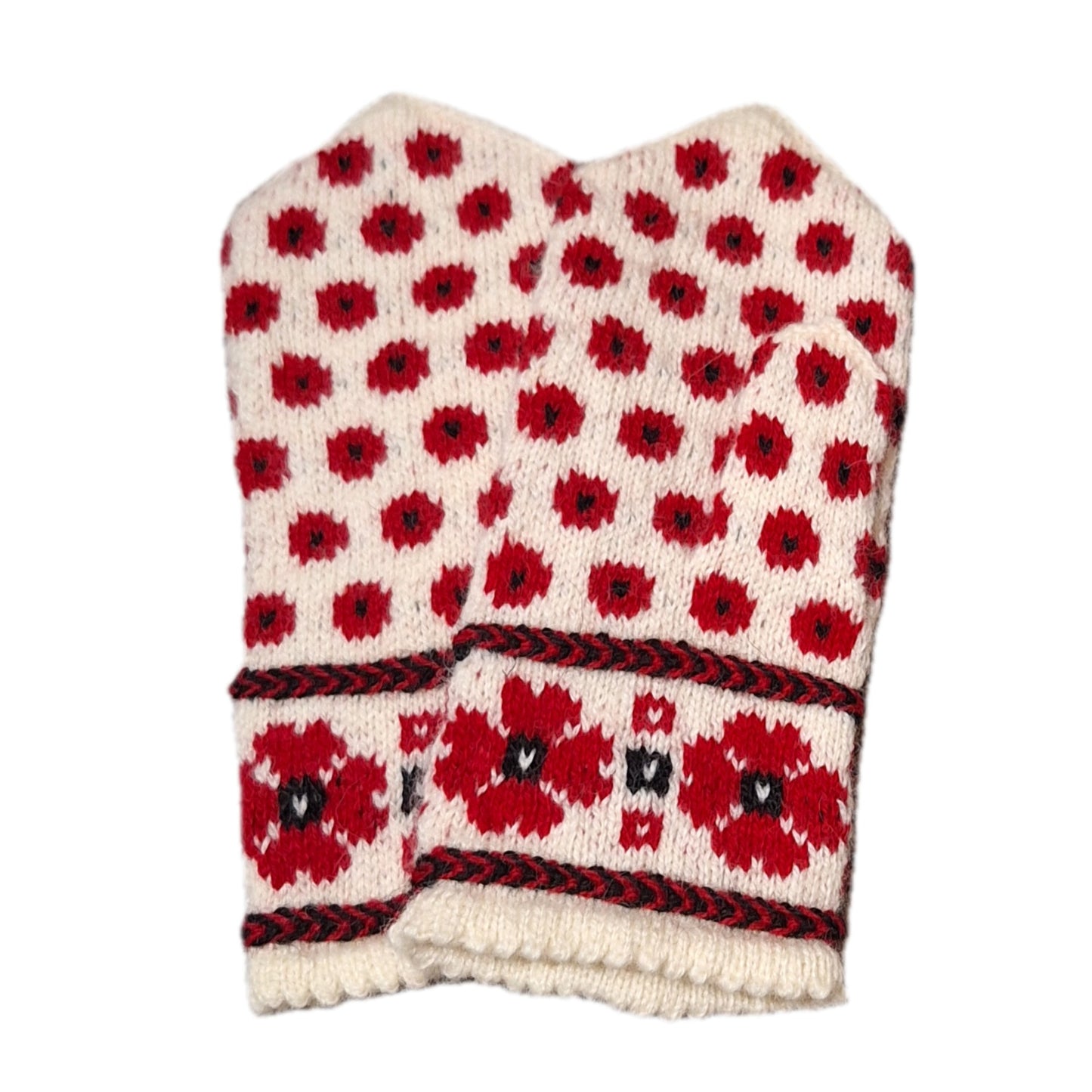 "POPPIES" MITTENS KNITTING KIT