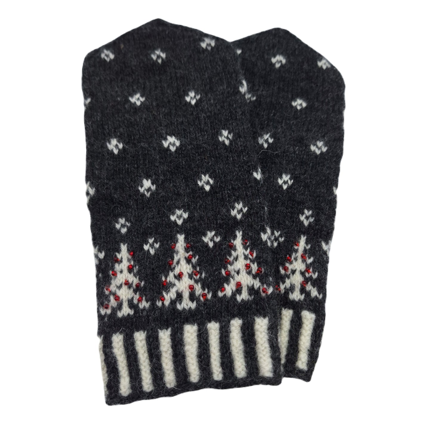"CHRISTMAS TREES" MITTENS KNITTING KIT