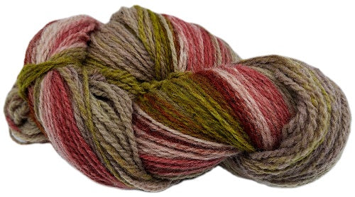 Colour "Moss green, cream, cherry"