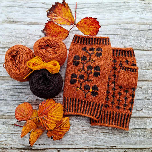 COPPERWOOD FINGERLESS GLOVES – Knitting Pattern