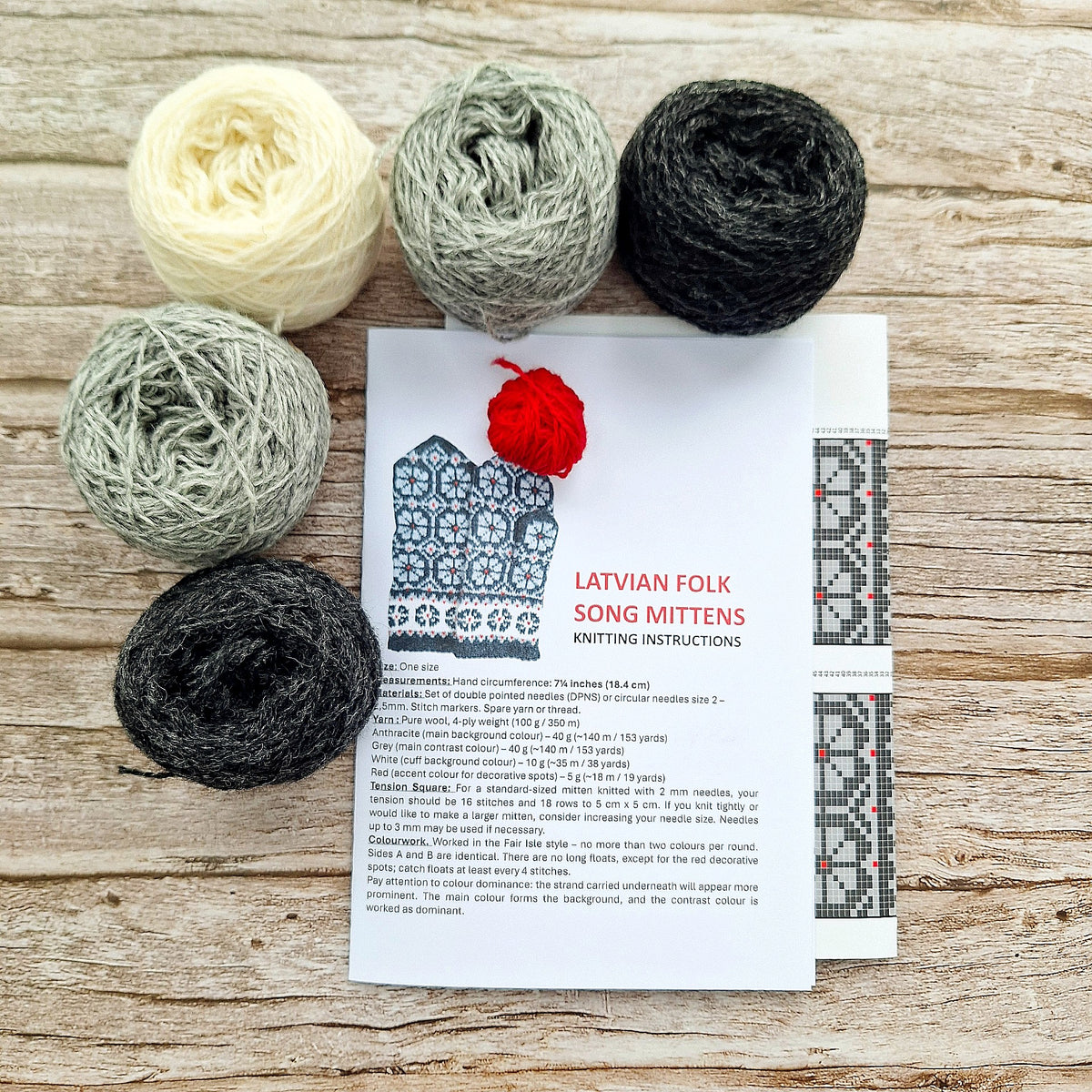 Knitting Kit – LATVIAN FOLK SONG mittens
