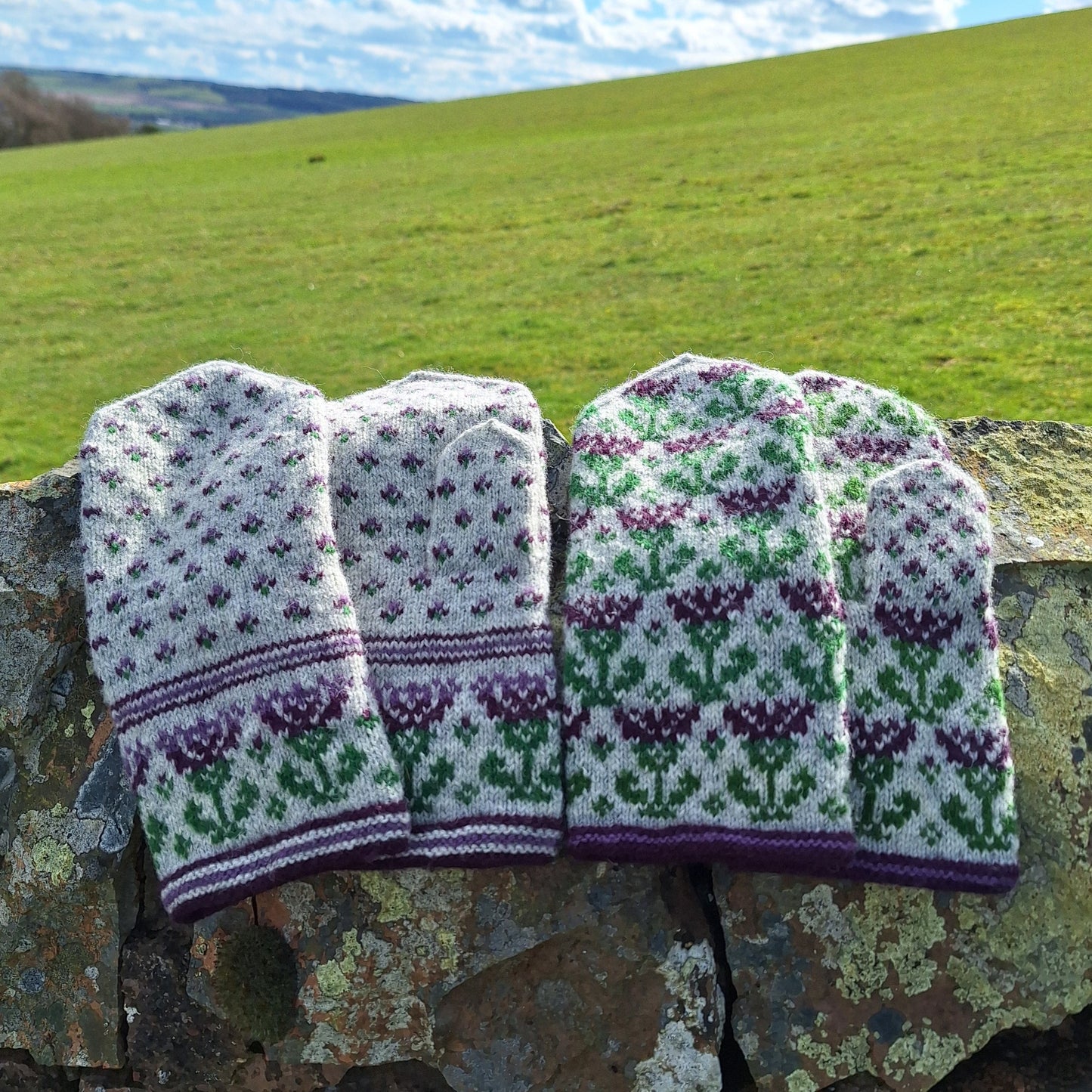 Mittens Knitting kit "Scottish Thistle 1"