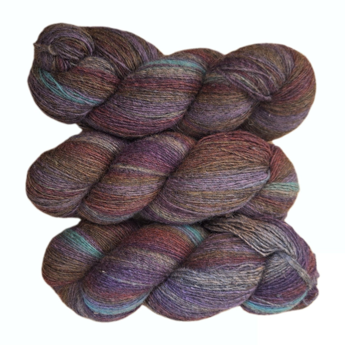 Colour: Dusty Purple, Mauve, Rust Brown, Grey and Turquoise
