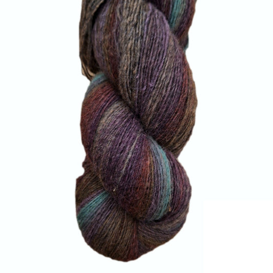 Colour: Dusty Purple, Mauve, Rust Brown, Grey and Turquoise