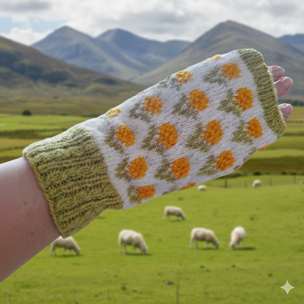 Knitting Kit – DANDELIONS Fingerless Gloves
