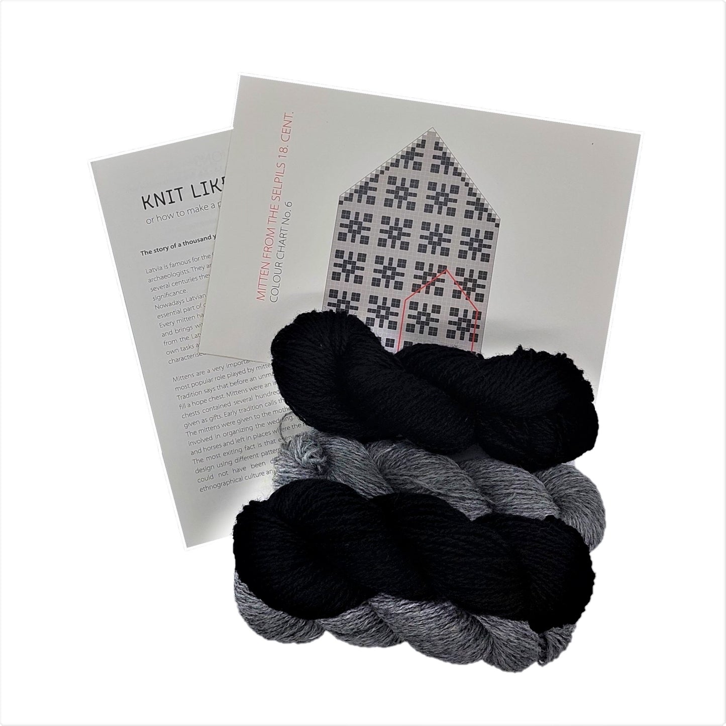 Knitting kit "Latvian Gray 6"