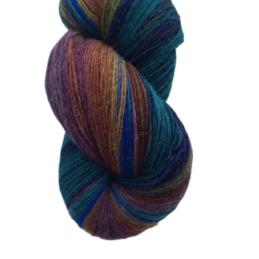 Colour PURPLE/ BLUE/ TURQUOISE/BROWN/MOSS GREEN (2 skeins available)