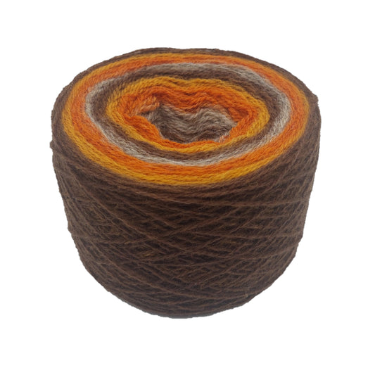 Natural 100% self shading wool from Estonia Aade Long. Color Amber from side