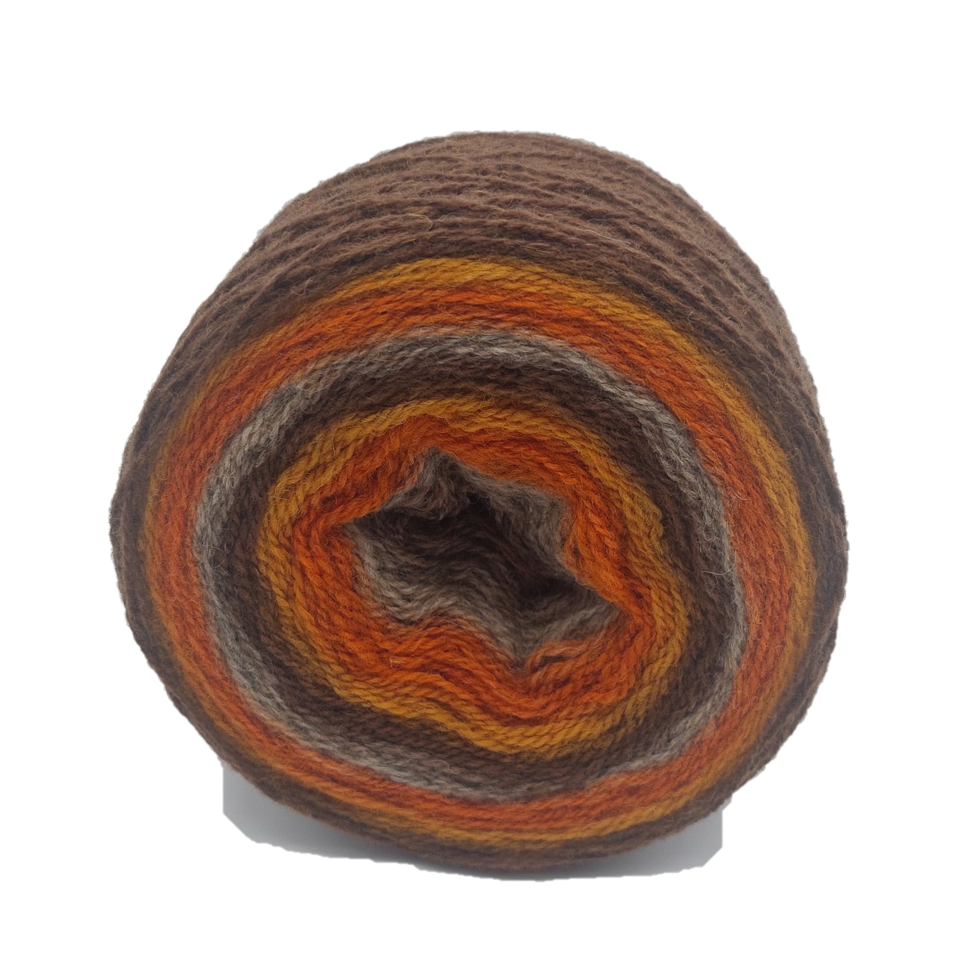 Natural 100% self shading wool from Estonia Aade Long. Color Amber from back