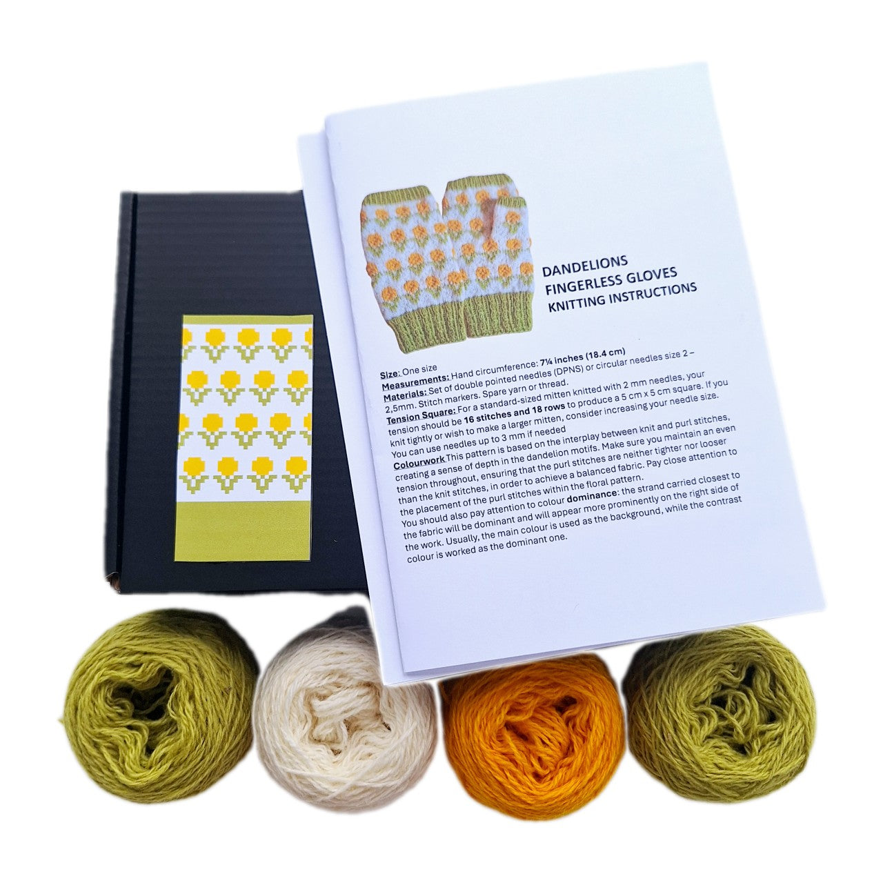 Knitting Kit – DANDELIONS Fingerless Gloves
