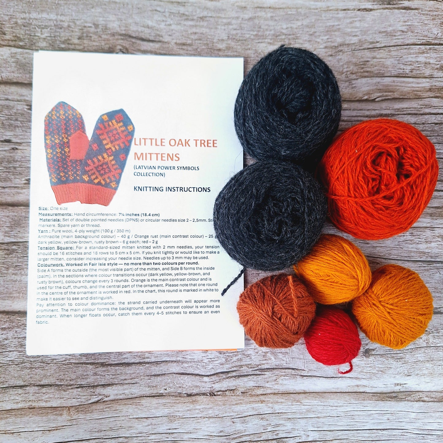 Little Oak Tree Mittens Knitting Kit
