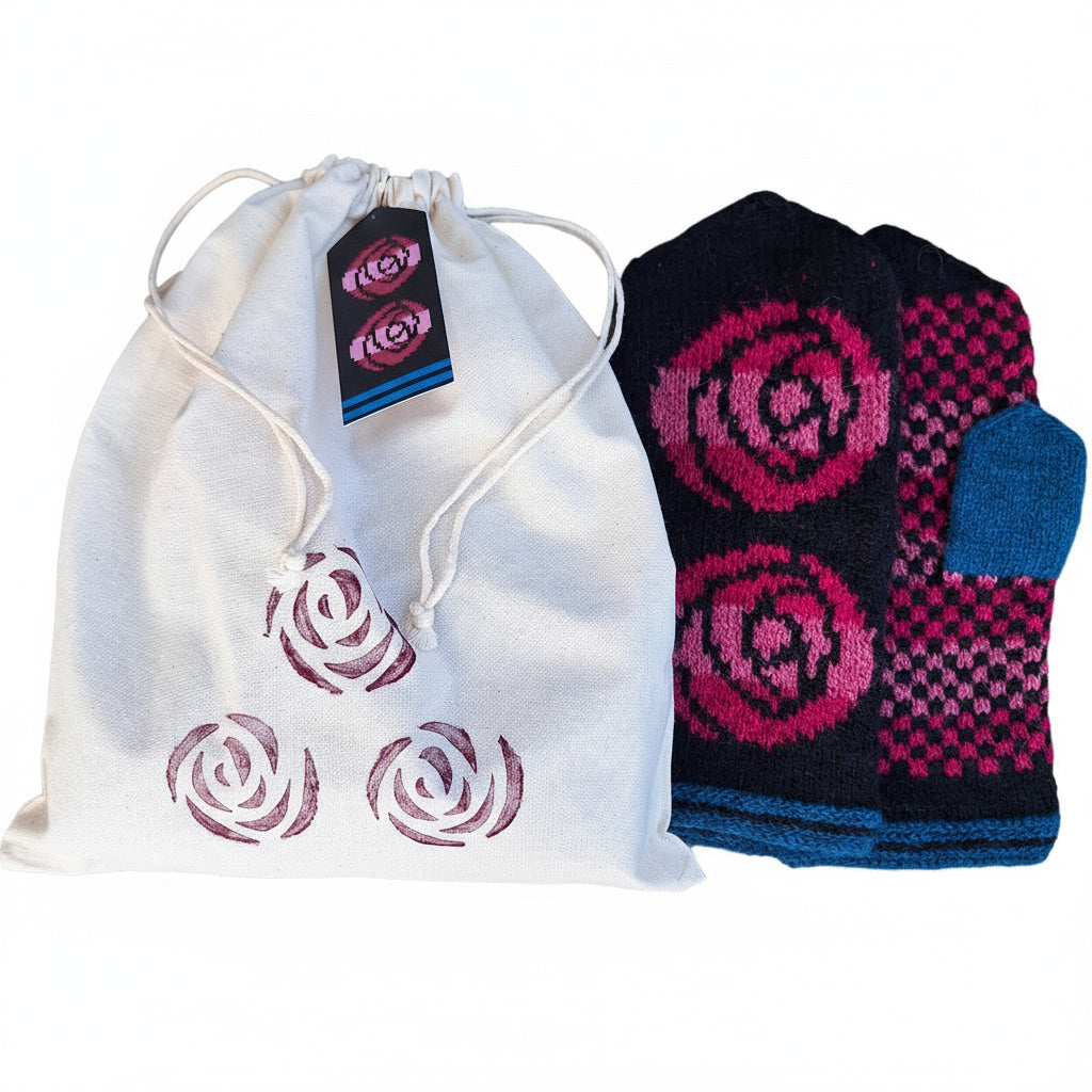 GLASGOW ROSE Mittens Knitting Kit
